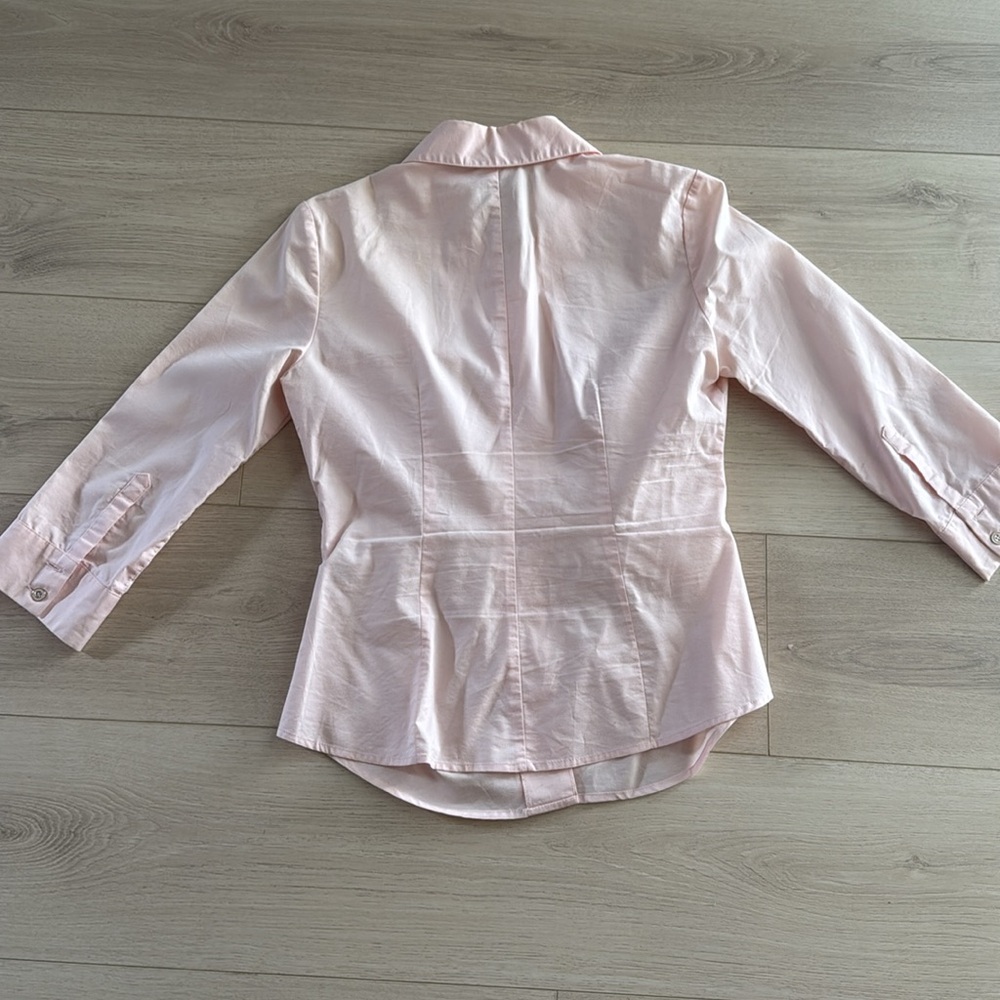 Pink Button-Up Women's Top - Picture 2 of 3